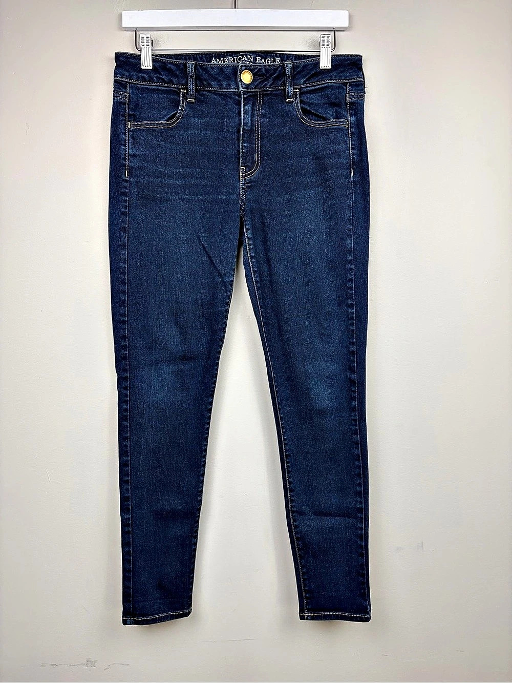 American Eagle Super Stretch Jegging Womens 10 Regular Dark Wash Skinny Jeans